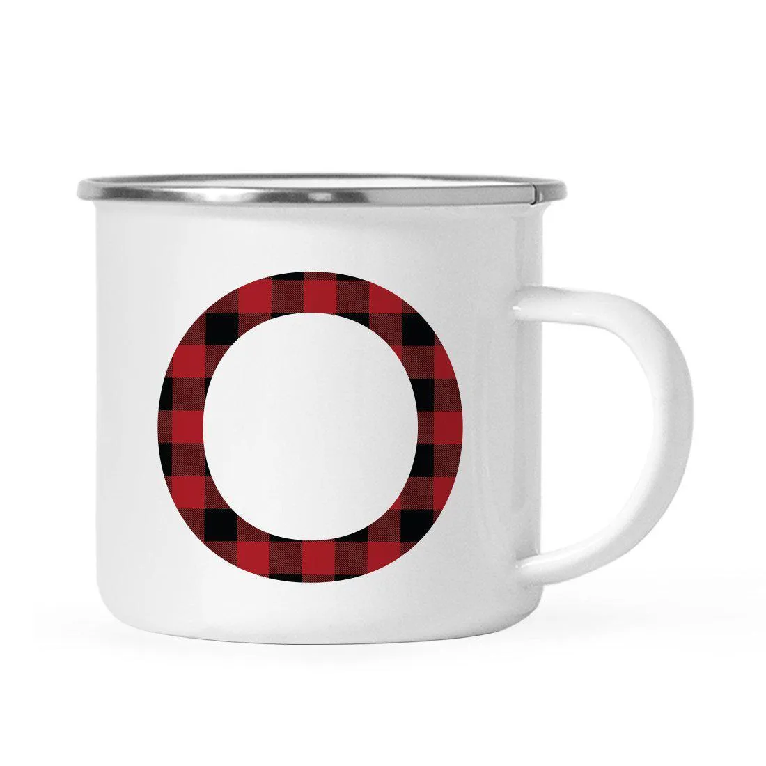 Andaz Press 11oz Buffalo Red Plaid Monogram Campfire Coffee Mug