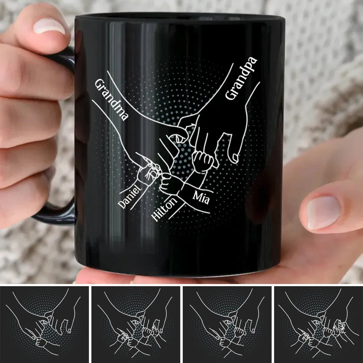 Family - Holding Family's Hands, We Are Always By Your Side - Personalized Mug (AA)