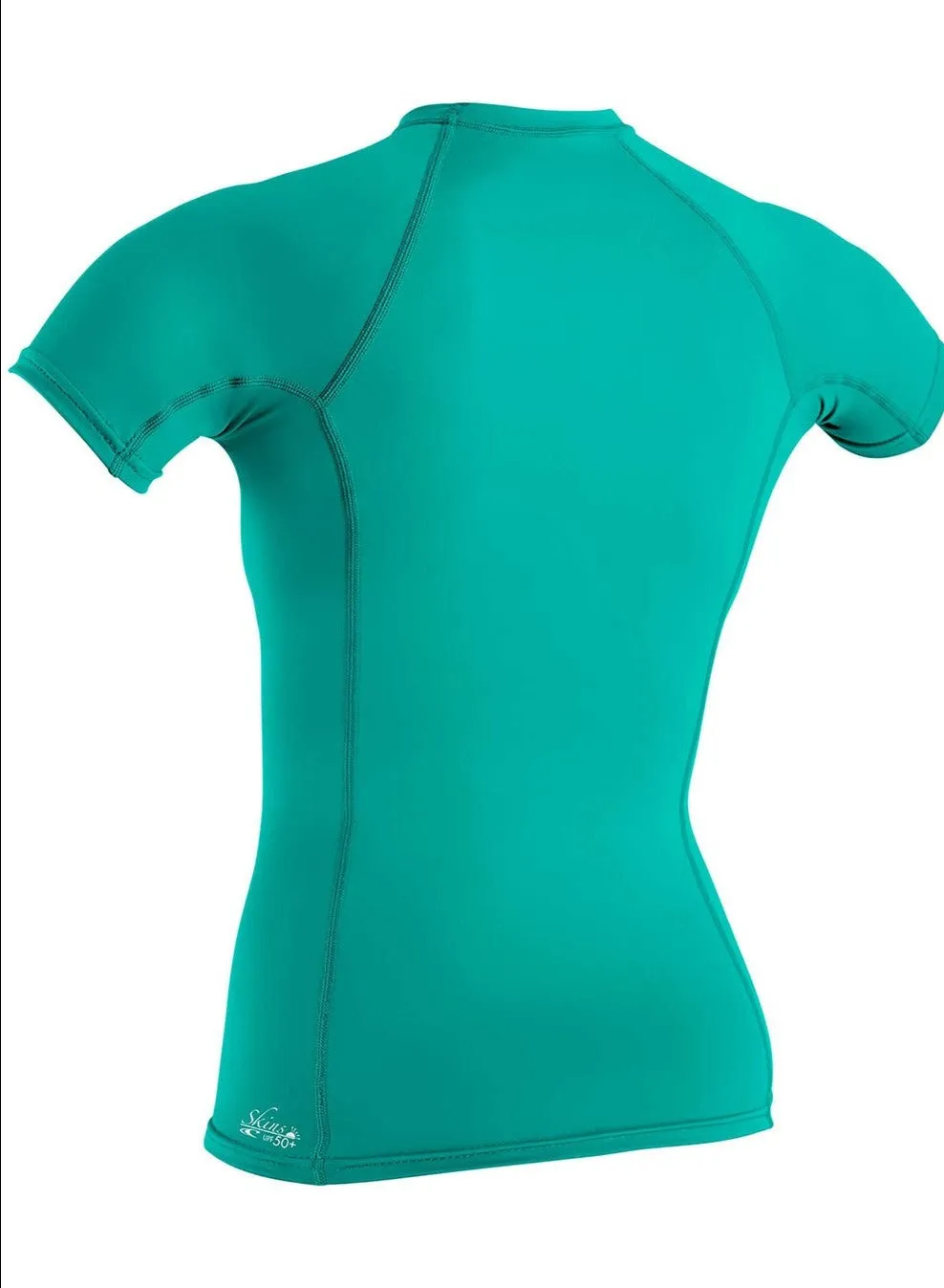 O'Neill Womens Basic Skins S/S Rash Vest - Light Aqua