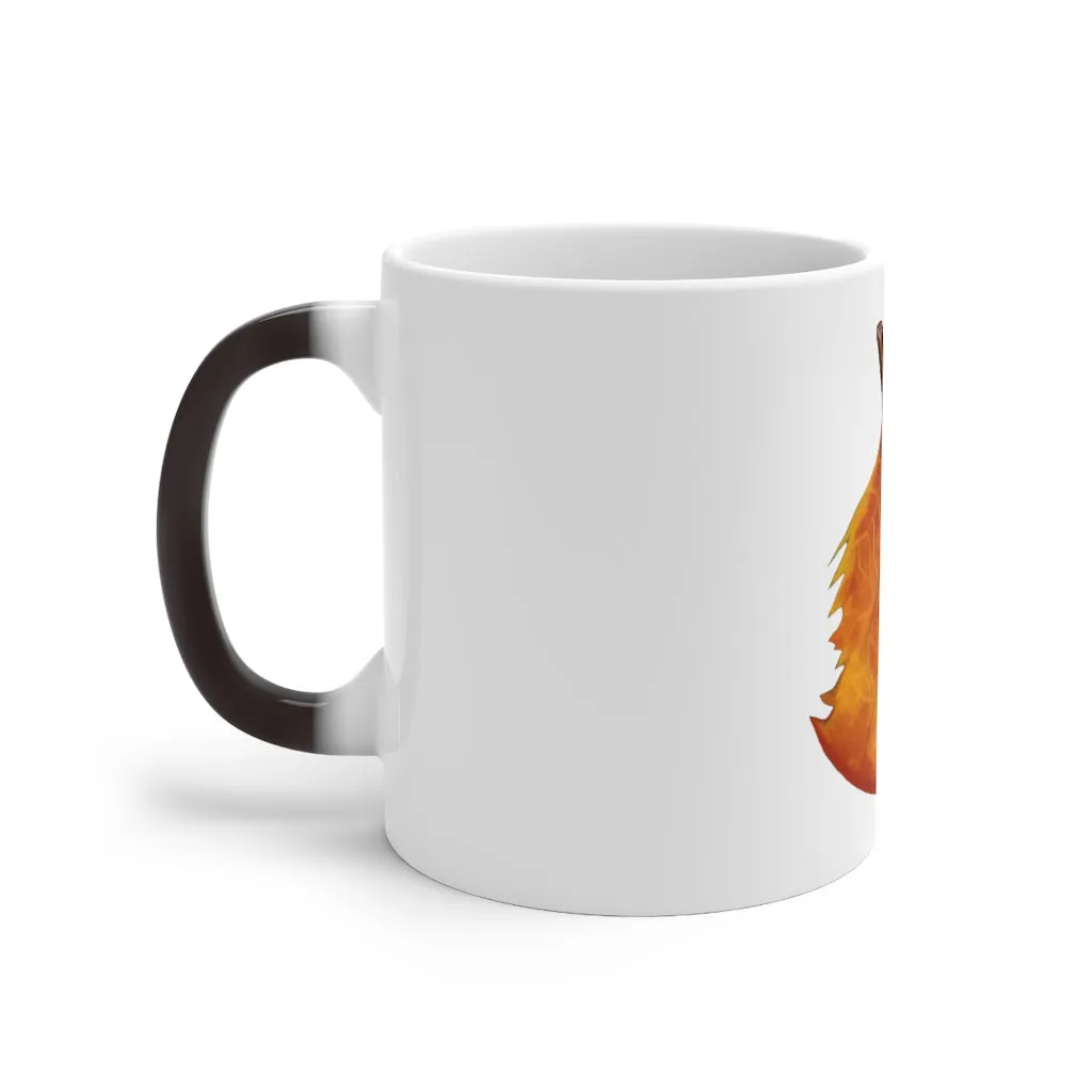 Orange Leaf  Color Changing Mug